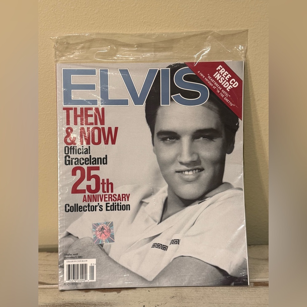 Elvis Then & Now Official Graceland Special Collector's Edition Magazine w/ CD